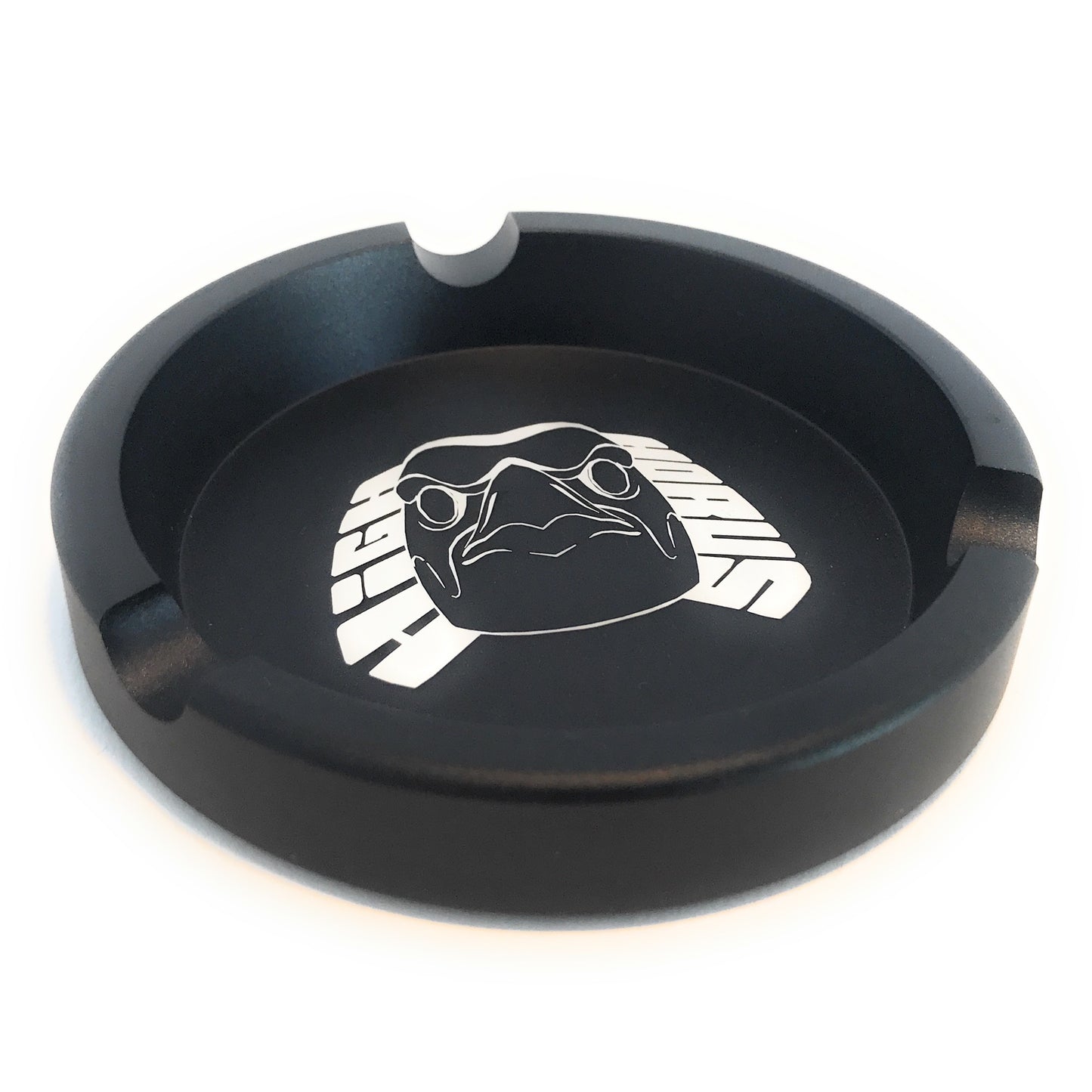 Aluminium Aschenbecher von High Horus in schwarz aus Aluminium mit Logo