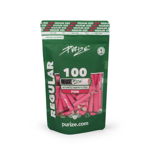 PURIZE® 100 Regular Size Aktivkohlefilter pink