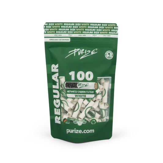 PURIZE® 100 Regular Size Aktivkohlefilter weiß