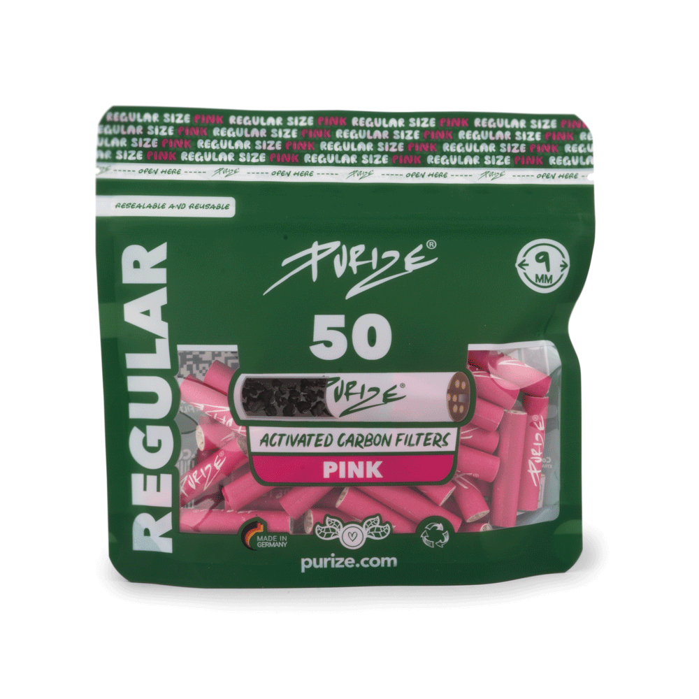 PURIZE® 50 Regular Size Aktivkohlefilter pink