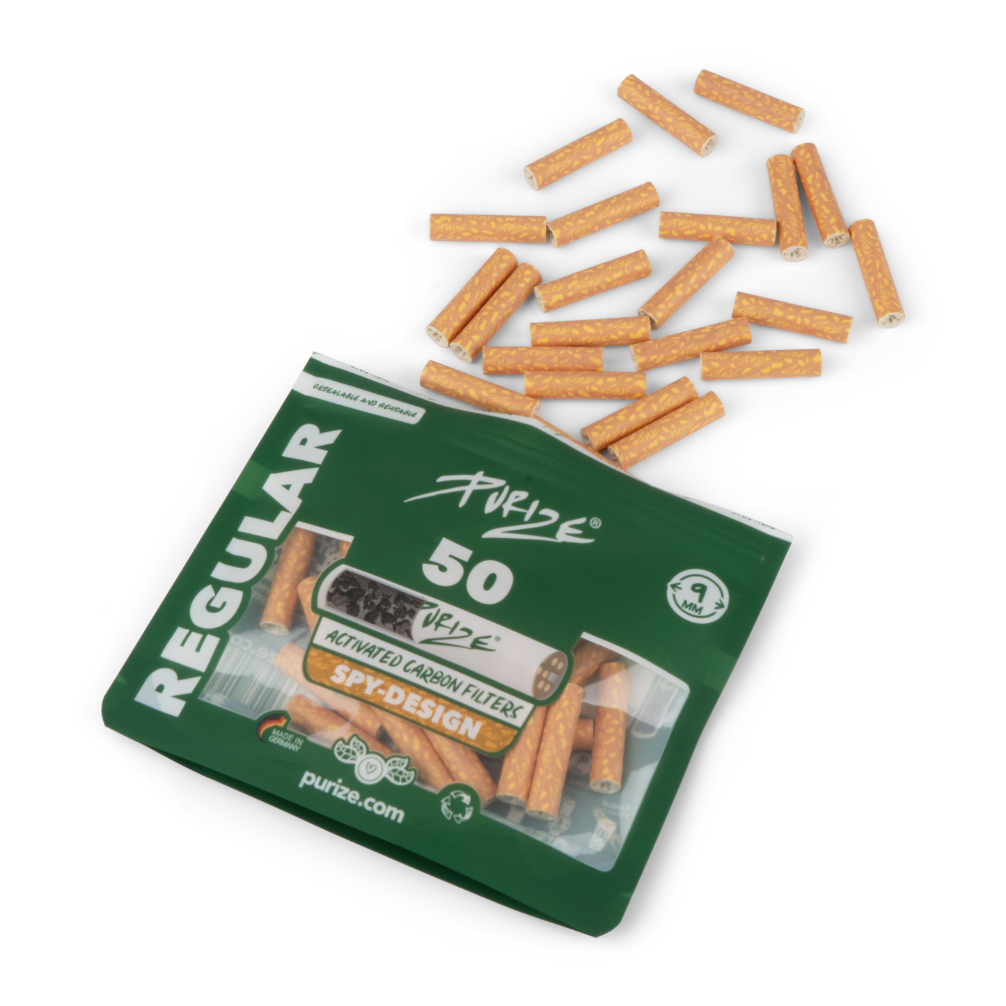 PURIZE® 50 Regular Size Aktivkohlefilter spy
