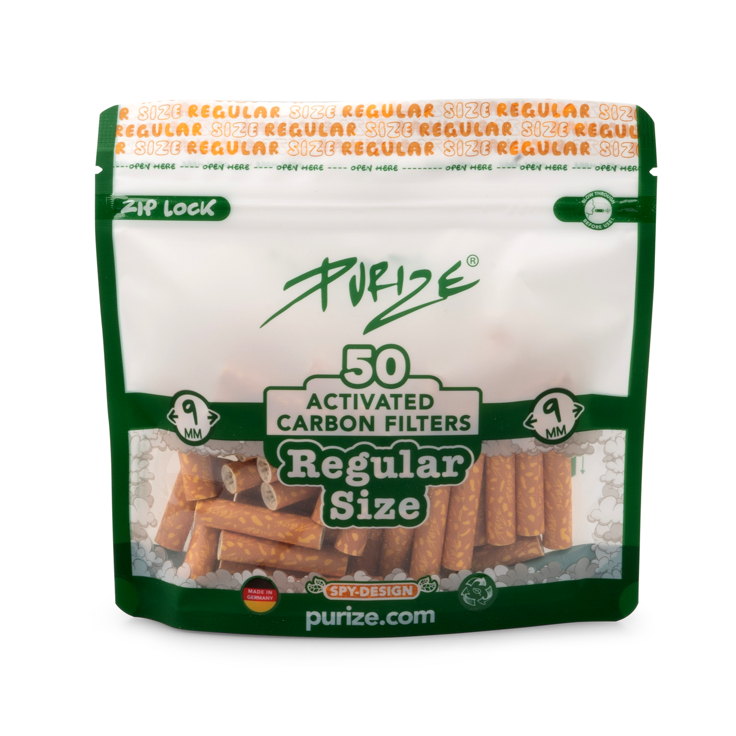 PURIZE® 50 Regular Size Aktivkohlefilter spy