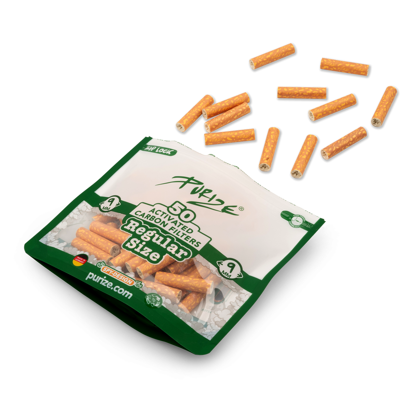 PURIZE® 50 Regular Size Aktivkohlefilter spy