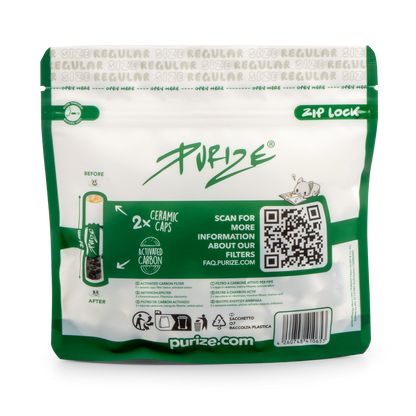 PURIZE® 50 Regular Size Aktivkohlefilter weiß