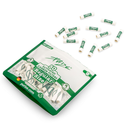 PURIZE® 50 Regular Size Aktivkohlefilter weiß