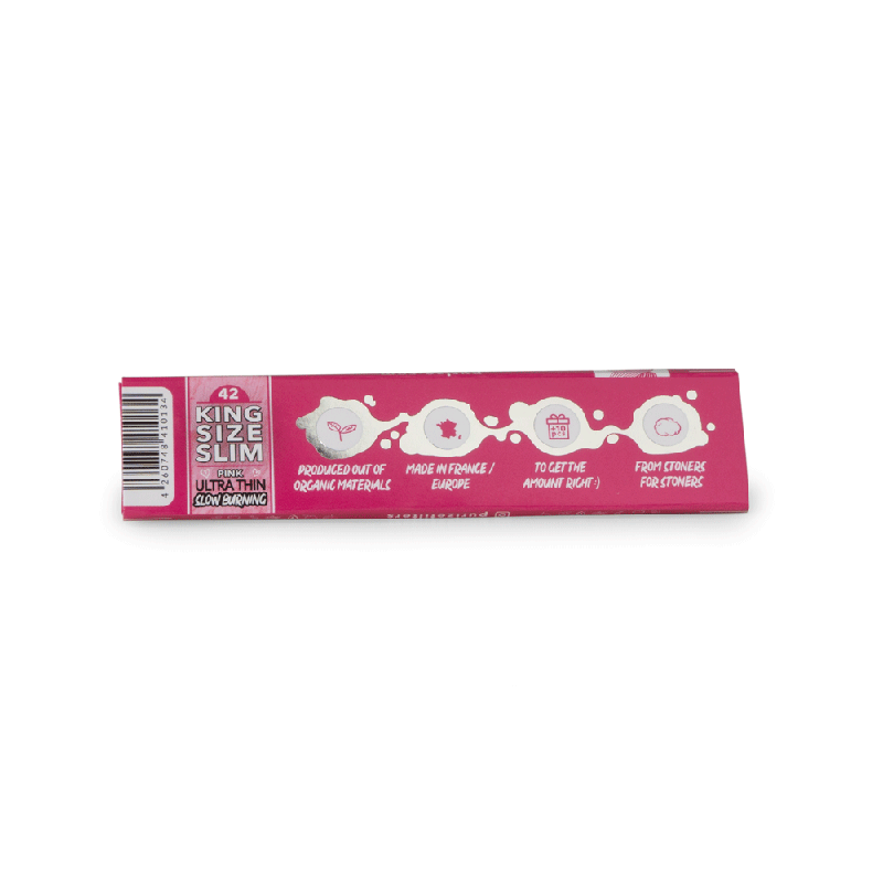 PURIZE® King Size Slim Pink Papers – 32 Blättchen