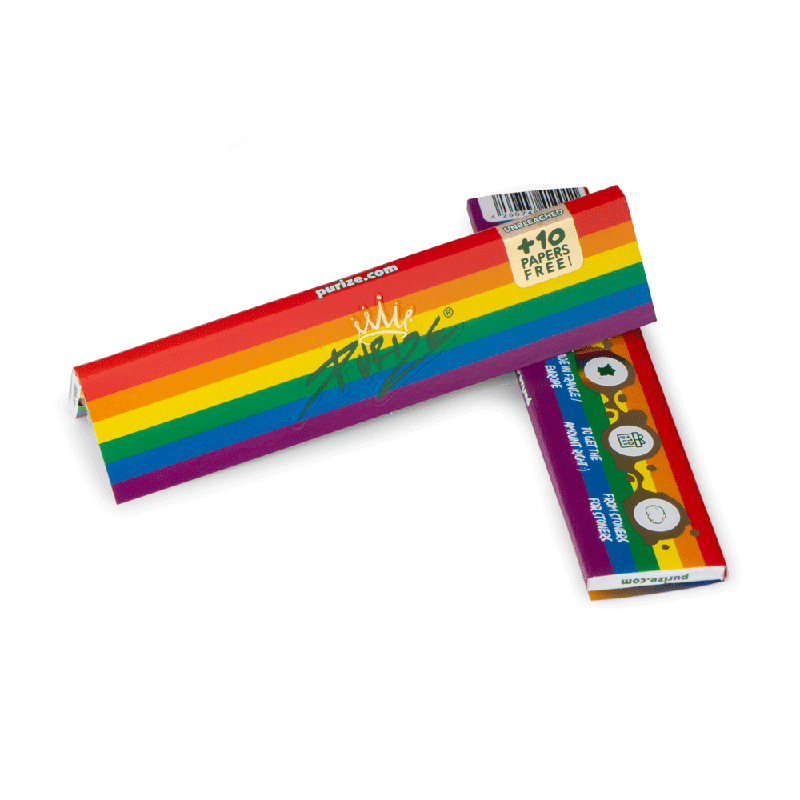PURIZE® King Size Slim Rainbow Papers – 32 Blättchen